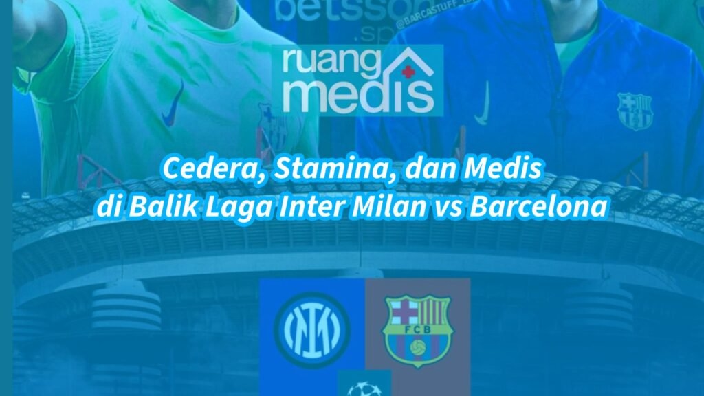 Apotek Ruang Medis membahas cedera, stamina, dan penanganan medis dalam laga Inter Milan vs Barcelona di Liga Champions